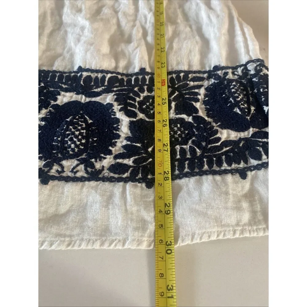 J Crew Embroidered Linen Tunic Dress Coverup‎ Size XS